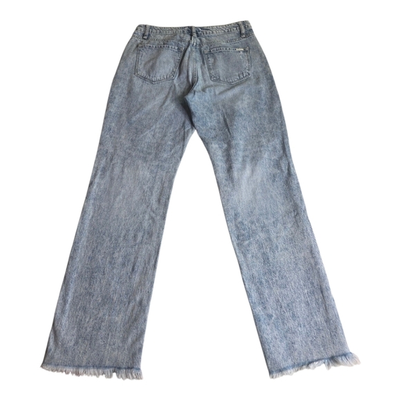 Insane Gene Distressed Straight Leg Raw Hem Jeans Size 7 / 27 Grunge Vibe - Picture 2 of 8